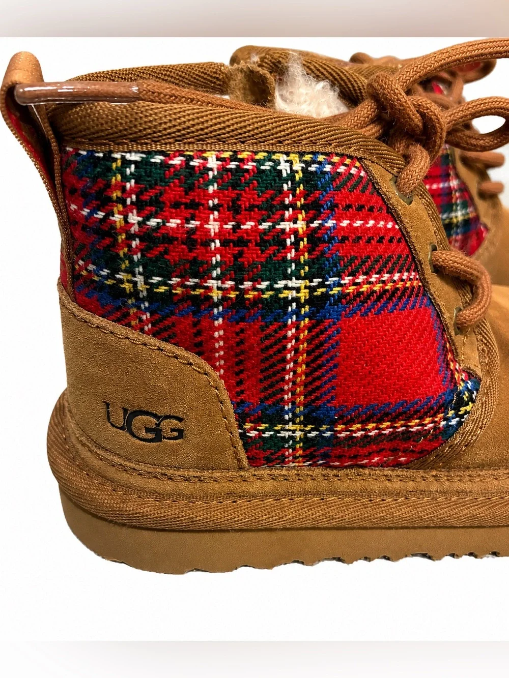 UGG Toddler Neumel II Plaid Heritage Suede Boots Size 10